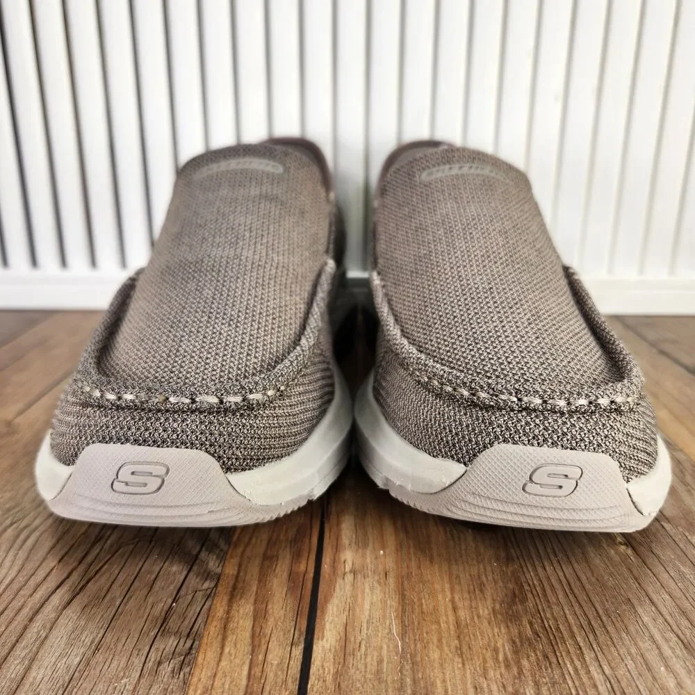 Skechers Parson Ralven Hands Free Slip-Ins Mens Sz 11 Taupe Moc Toe Shoes 204804